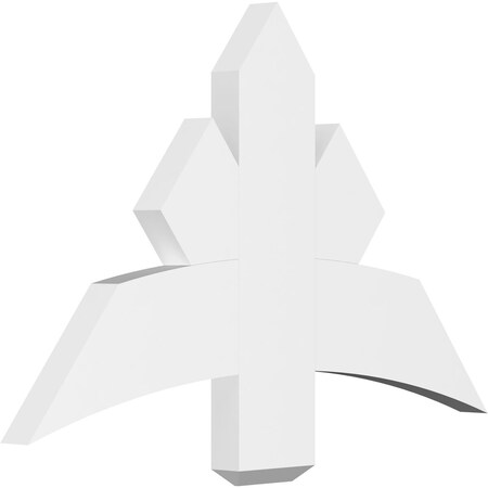 Ekena Millwork Alberta Architectural Grade PVC Gable Bracket, 36"W x 22 1/2"H x 2"D x 6"F, 15/12 Pitch GBP036X23X0206ALB00